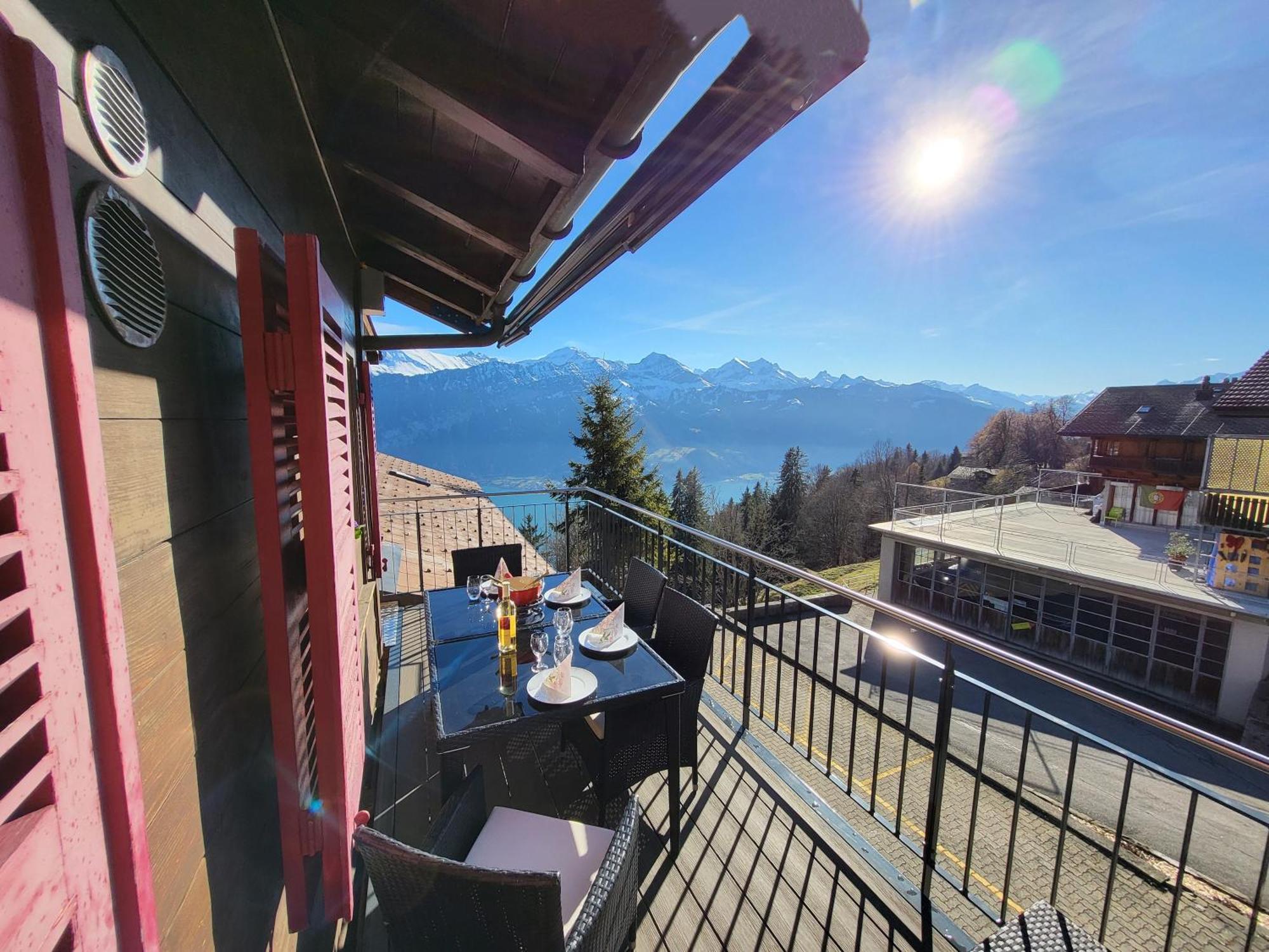 Chalet Lilo 4 Zimmer big View Beatenberg Exterior foto
