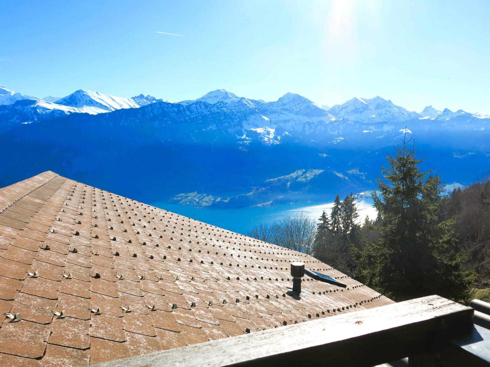 Chalet Lilo 4 Zimmer big View Beatenberg Exterior foto